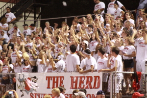 Avonworths' fan section - who is now known as "The Herd" - cheers on their team late in the game. Photo By Ethan Woodfill
