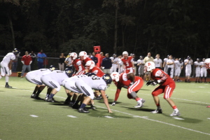 Avonworth's offense lines up in the third quarter on their way to clinching their 35-7 victory. Photo By Ethan Woodfill