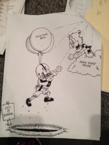 David's winning cartoon, created in one sitting and one draft. 