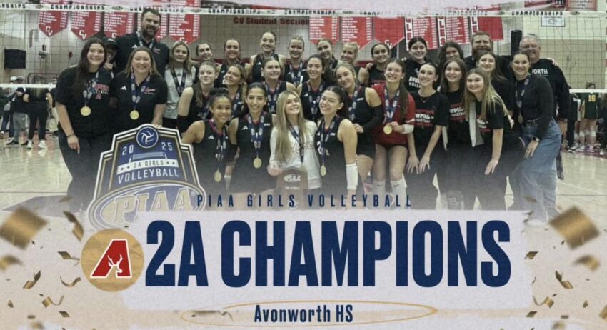 Surrounded by dedicated coaches, the team made history by winning Avonworth's first volleyball PIAA Championship.
